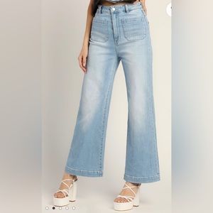 Rolla’s Sailor Light Wash High Rise Wide-Leg Jeans